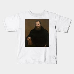 A Monk with a Book by Titian Kids T-Shirt